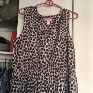 Loft flowery summer dress. Red colors.